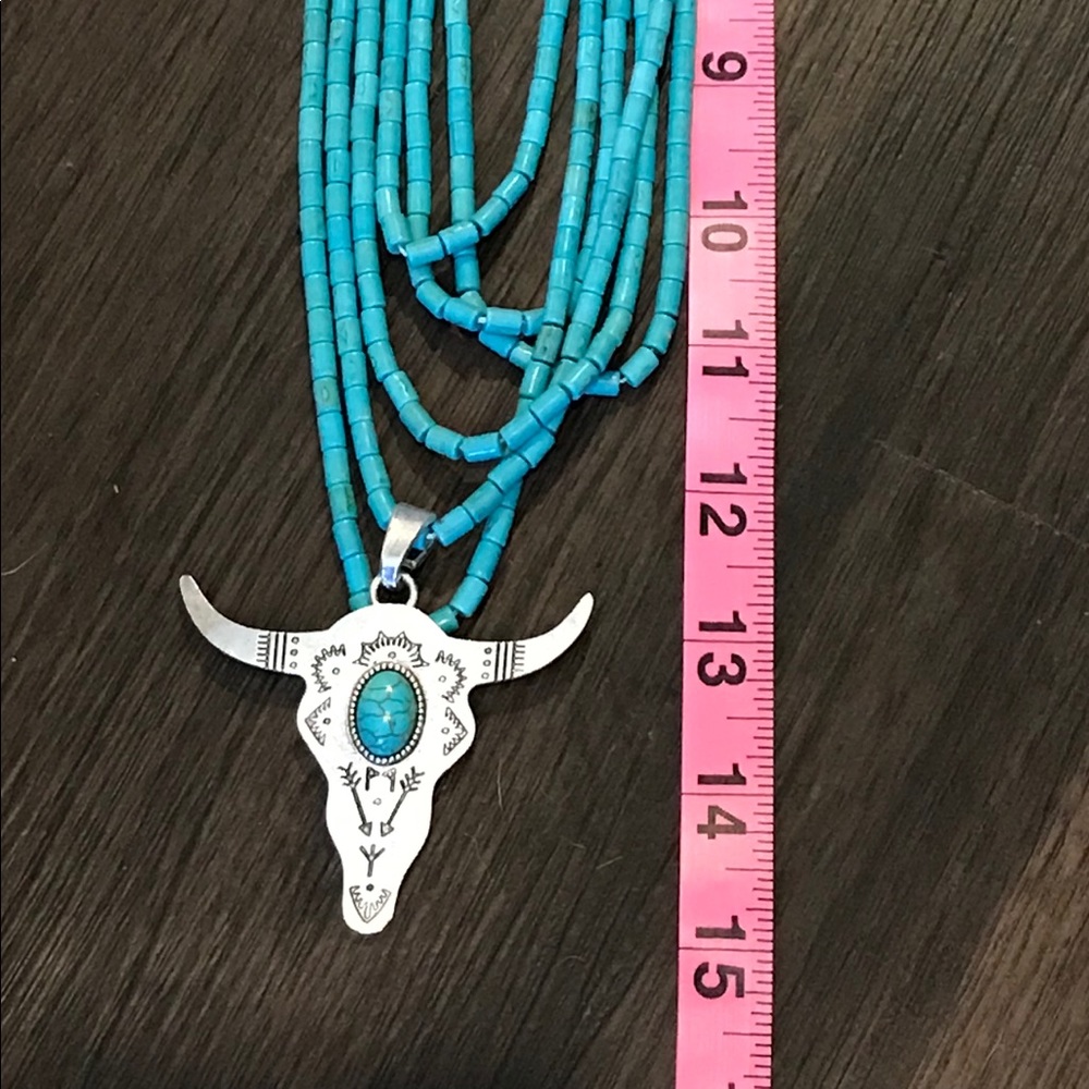 🐮 Hand crafted longhorn women’s necklace - Picture 3 of 5